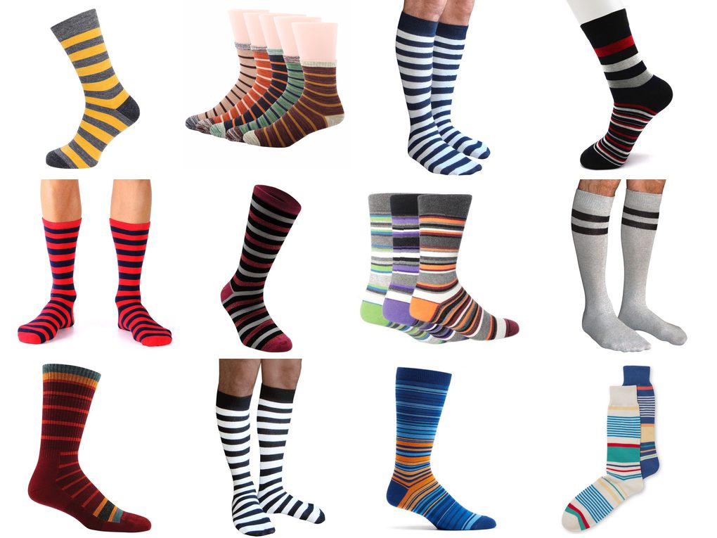 mens striped socks